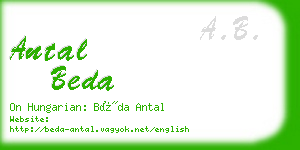 antal beda business card